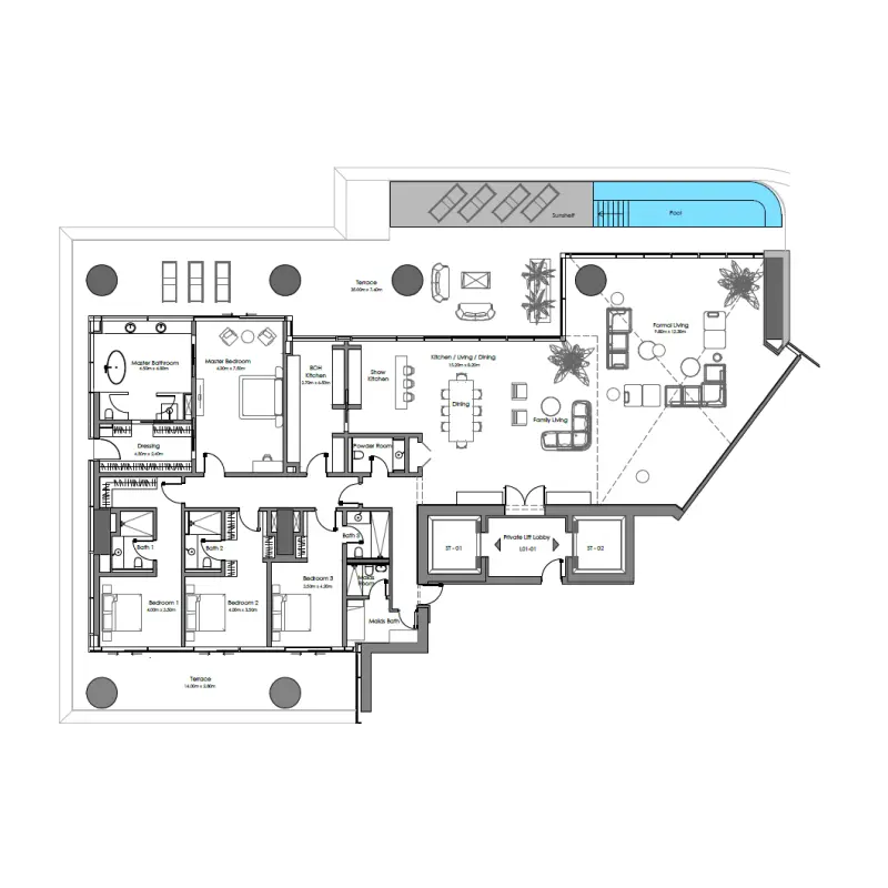 4 bedroom floor plan