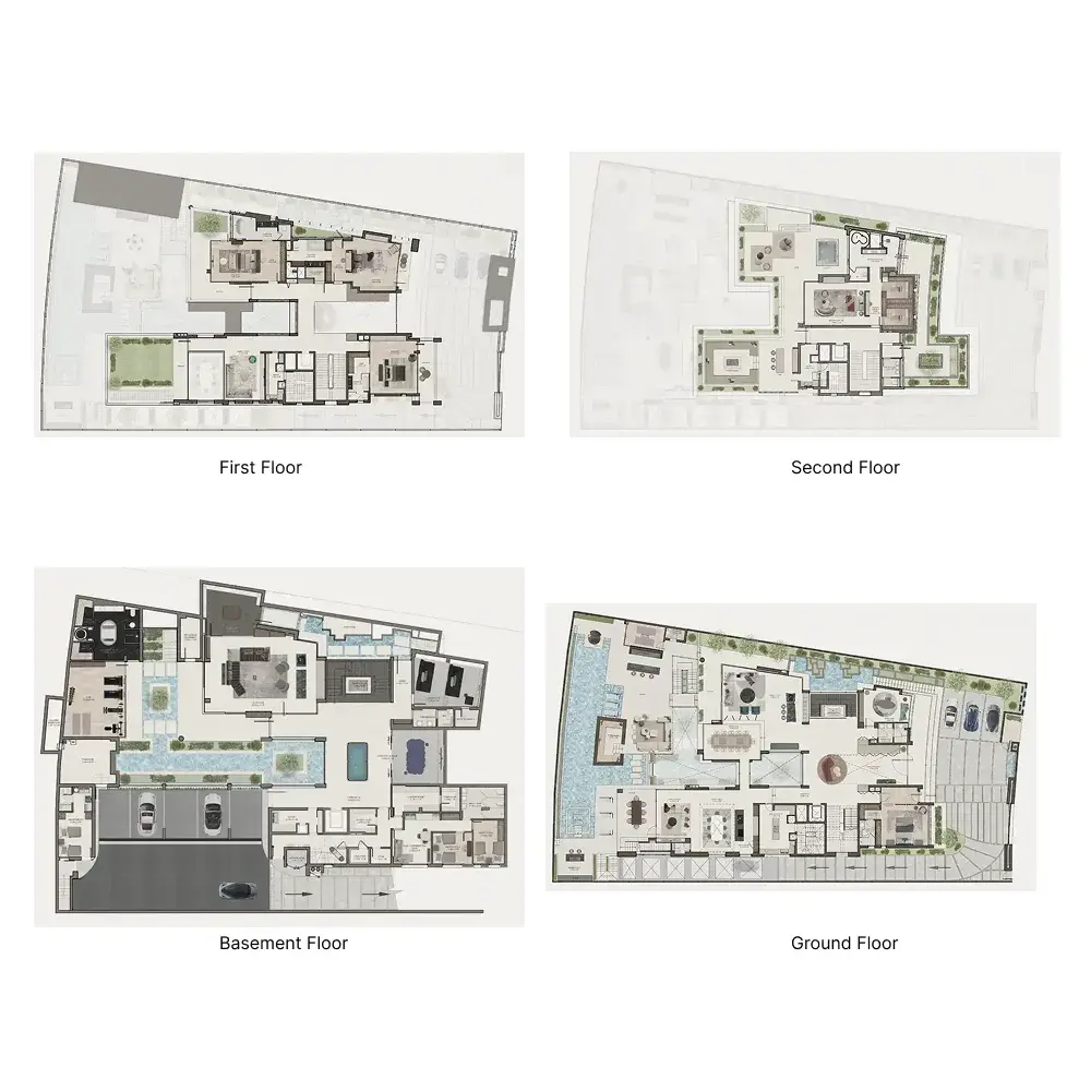 5 Bedrooms villa - Mews Mansions floor plan