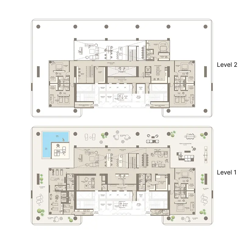 6 bedroom floor plan