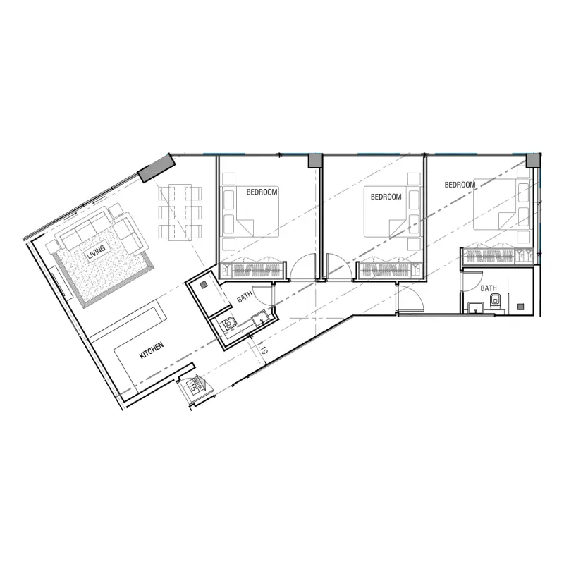 3 bedroom floor plan