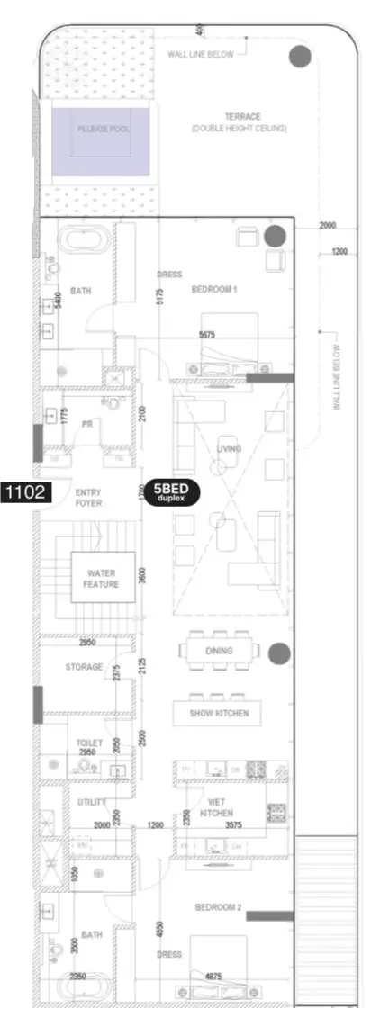 5 Bedrooms apartments - Villa Del Divos floor plan