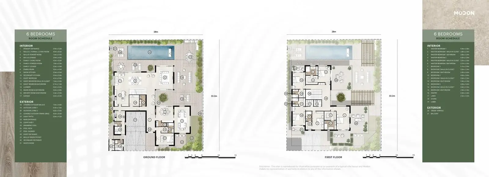 6BR Villa floor plan