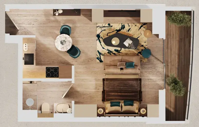 Studio apartments - MAG 777 floor plan