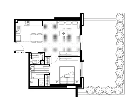 1 Bedroom apartments - FH Residency floor plan