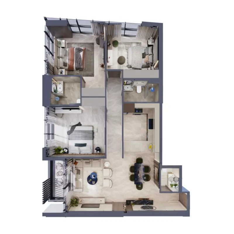 3 bedroom floor plan
