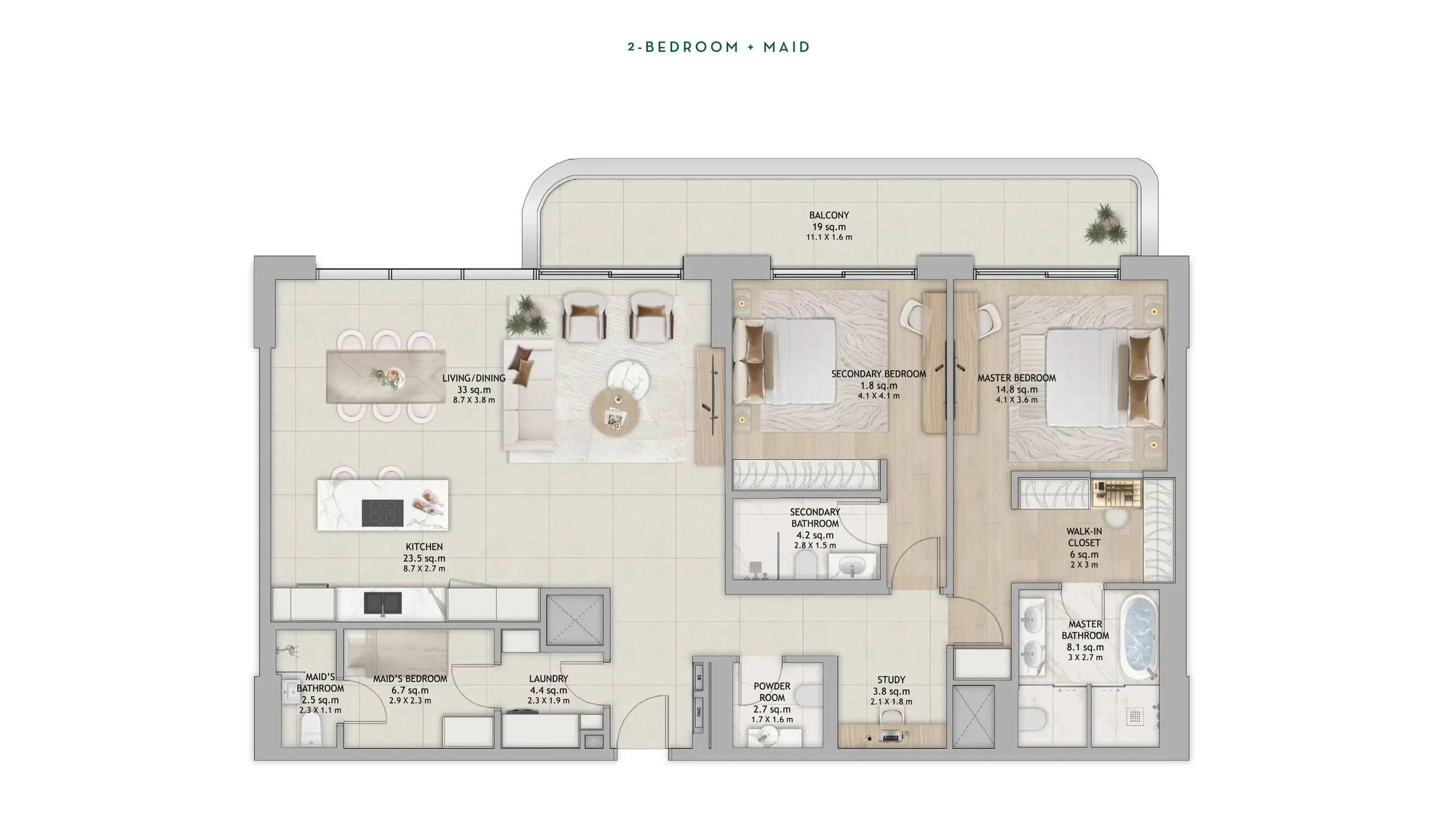Maid's Room floor plan