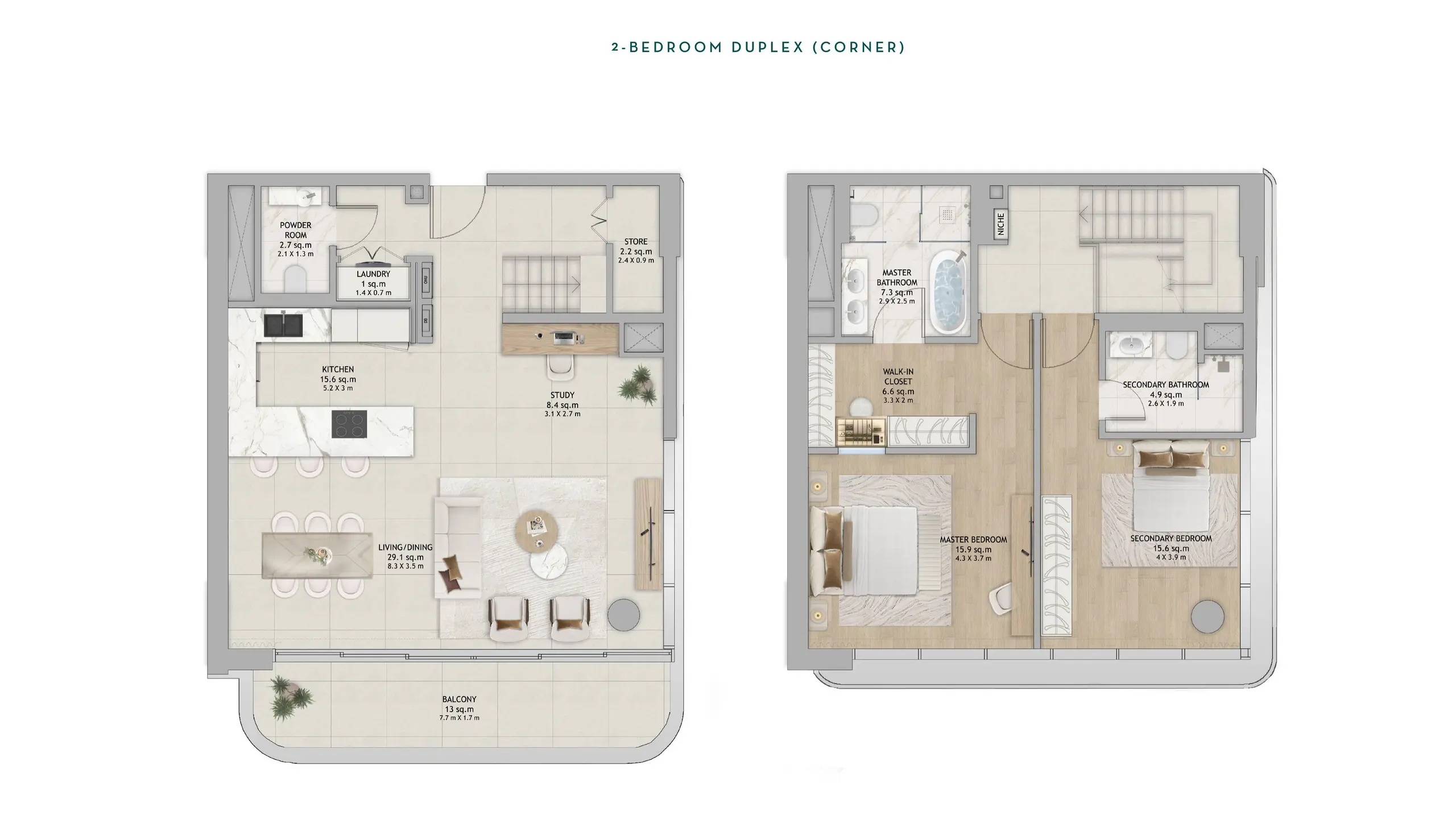 Duplex floor plan