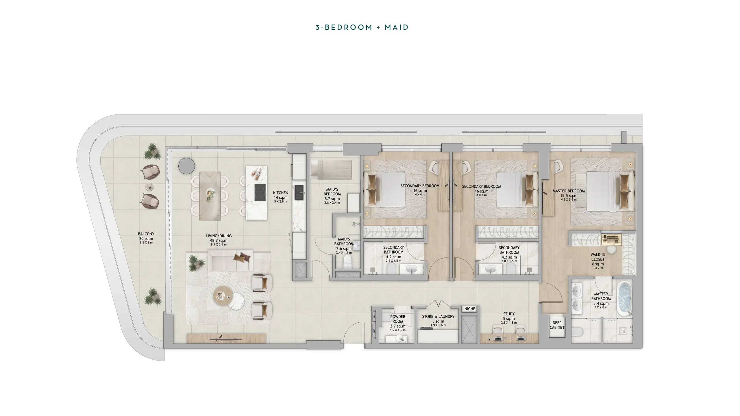 Maid Room floor plan