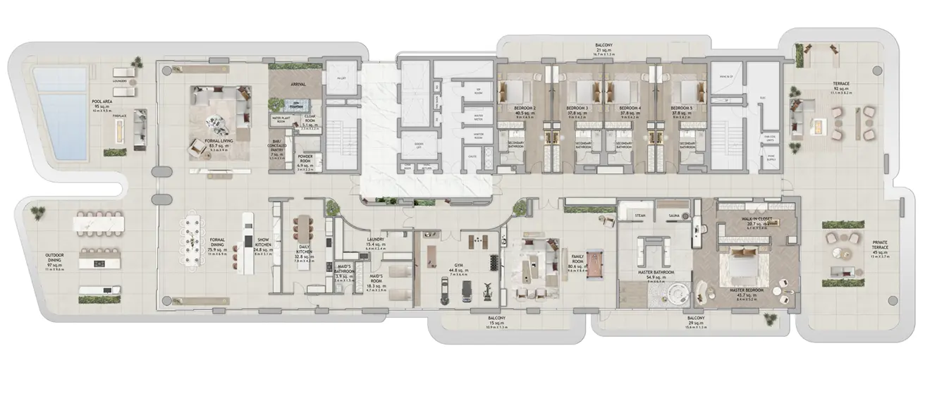 Penthouse floor plan
