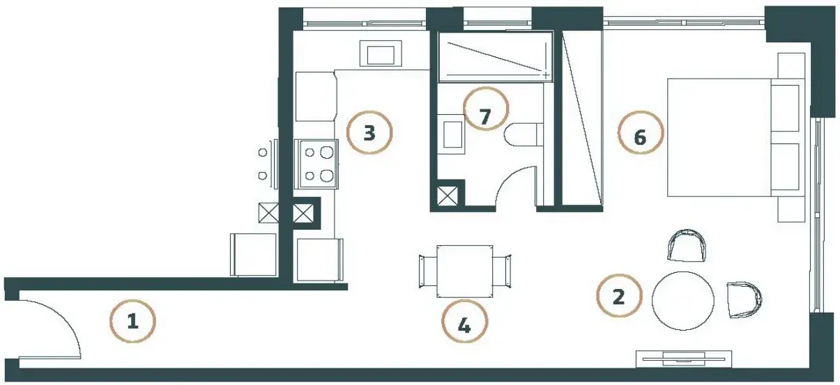 Studio apartments - Whitestone Residences floor plan