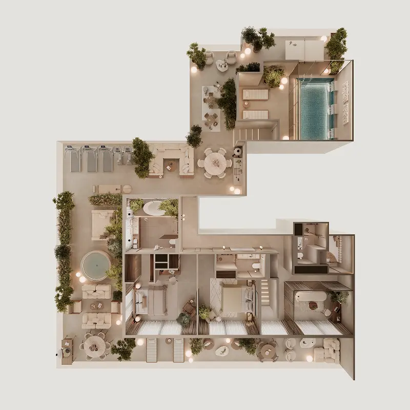2 bedroom floor plan