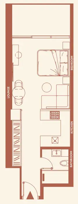 Studio apartments - 11 Hills Park floor plan