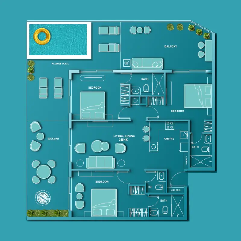 3 bedroom floor plan