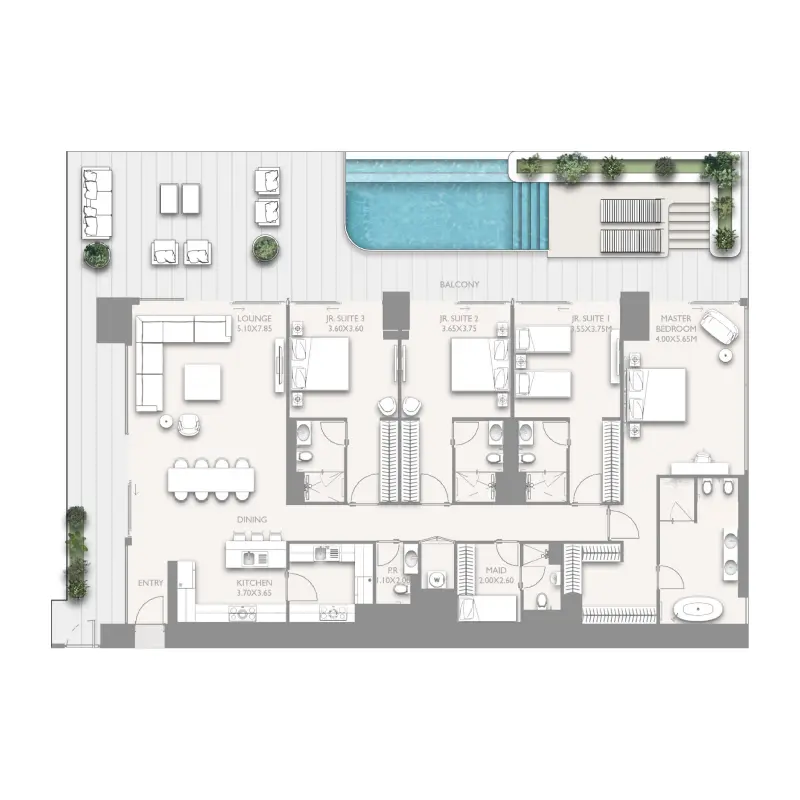 4 bedroom floor plan