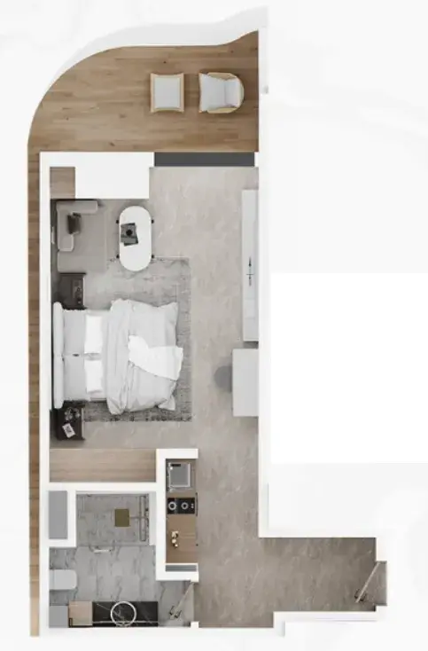 Studio apartments - Electra Acube floor plan