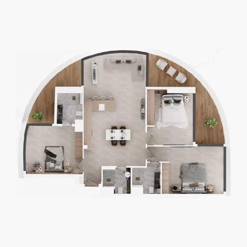 3 bedroom floor plan