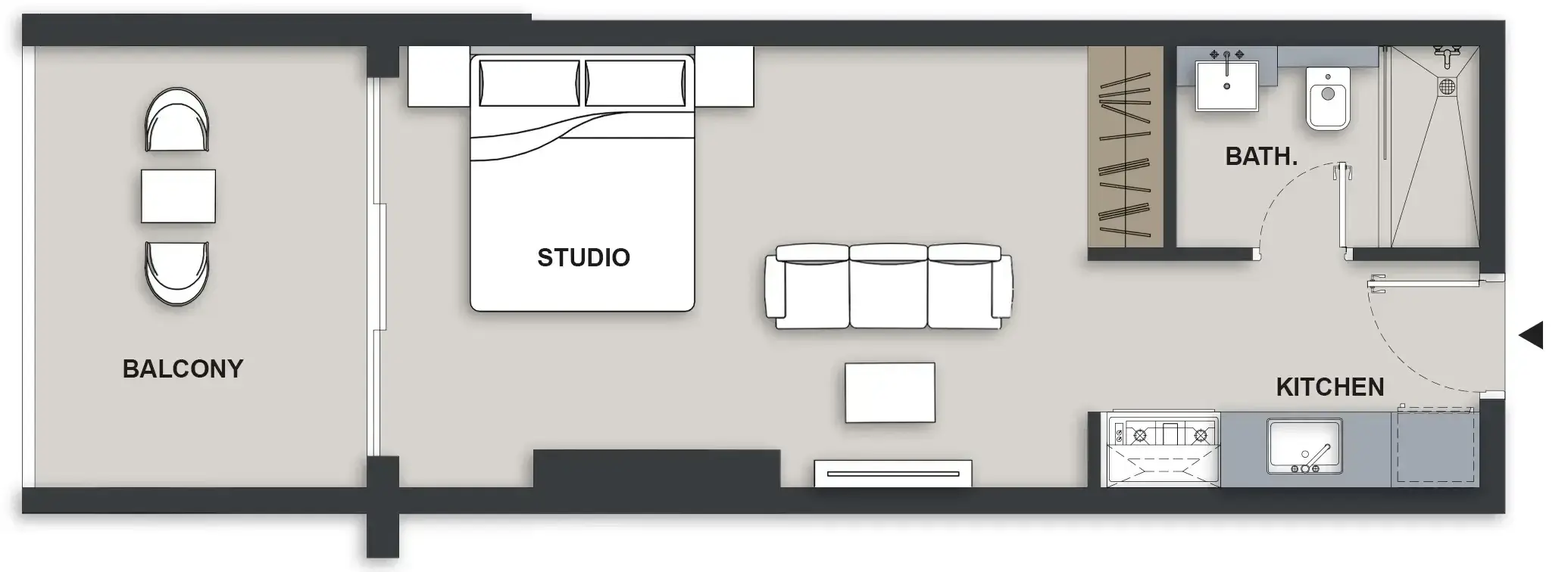 Studio apartments - Maison Elysee III floor plan