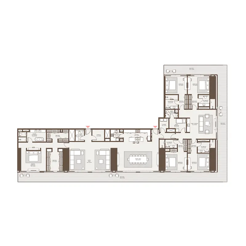 5 bedroom Apartments -  Akala Residences floor plan