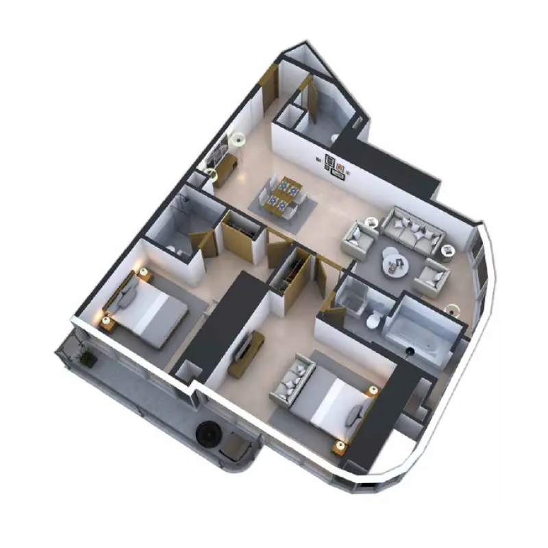 2 bedroom floor plan