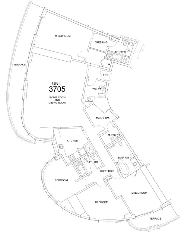 4 Bedrooms apartments - Damac Towers by Paramount floor plan