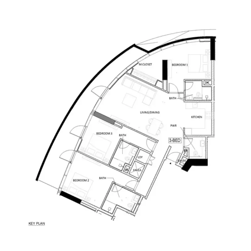3 bedroom floor plan