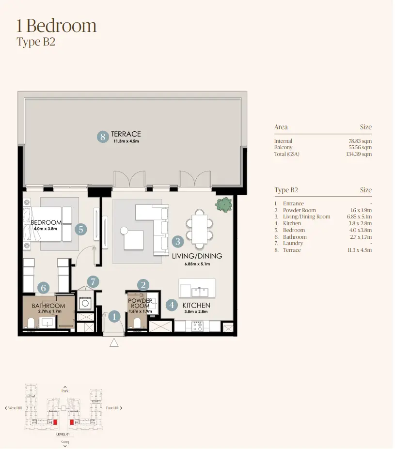 Type B2 floor plan