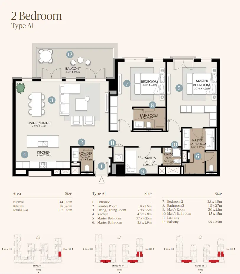Type A1 floor plan