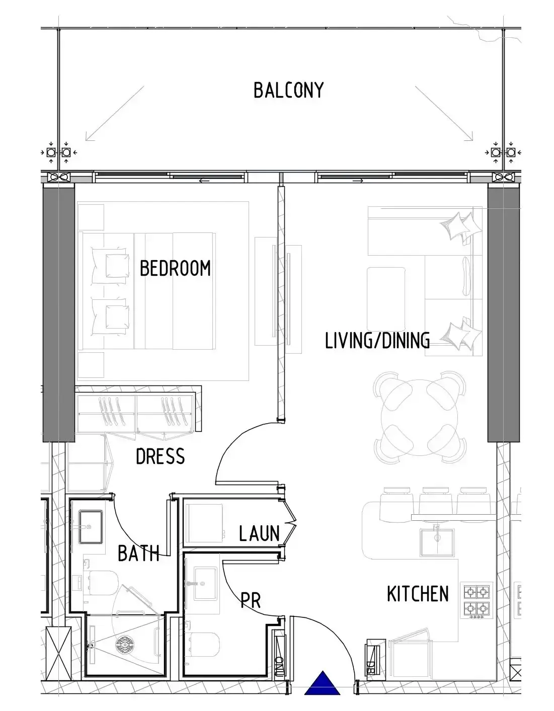 1 Bedroom apartments - Chelsea Residences floor plan