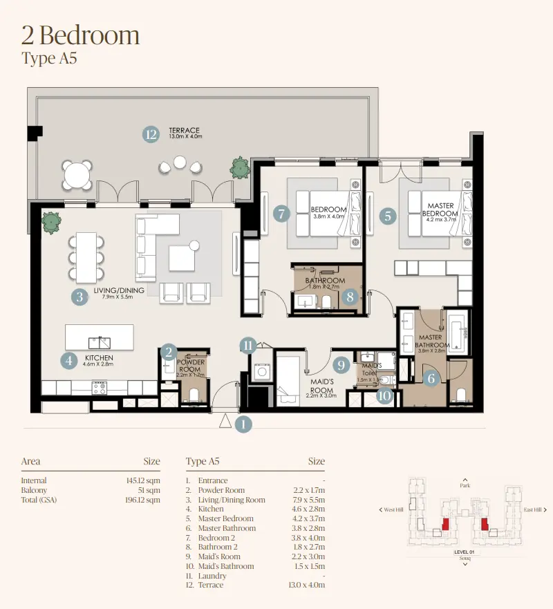 Type A5 floor plan