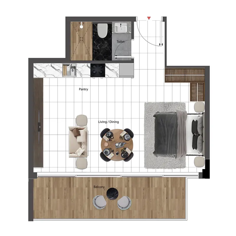 Studio Apartments -  Park Lane 2 by Heilbronn floor plan