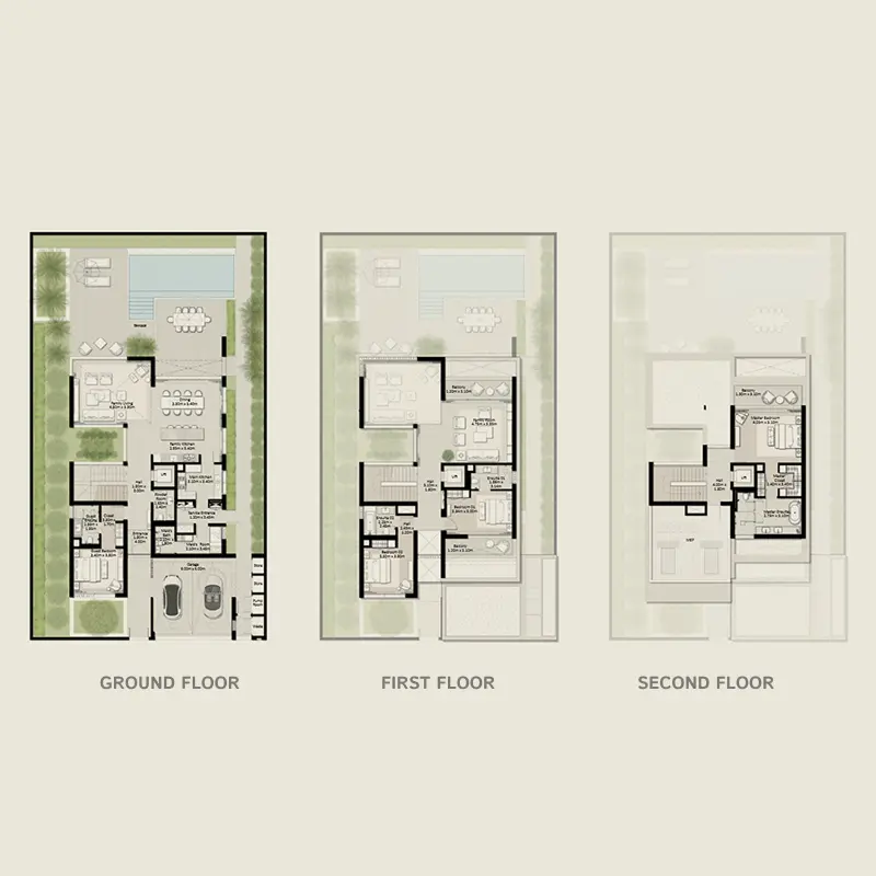 4 bedroom Villa -  Nad Al Sheba Gardens Phase 9 floor plan