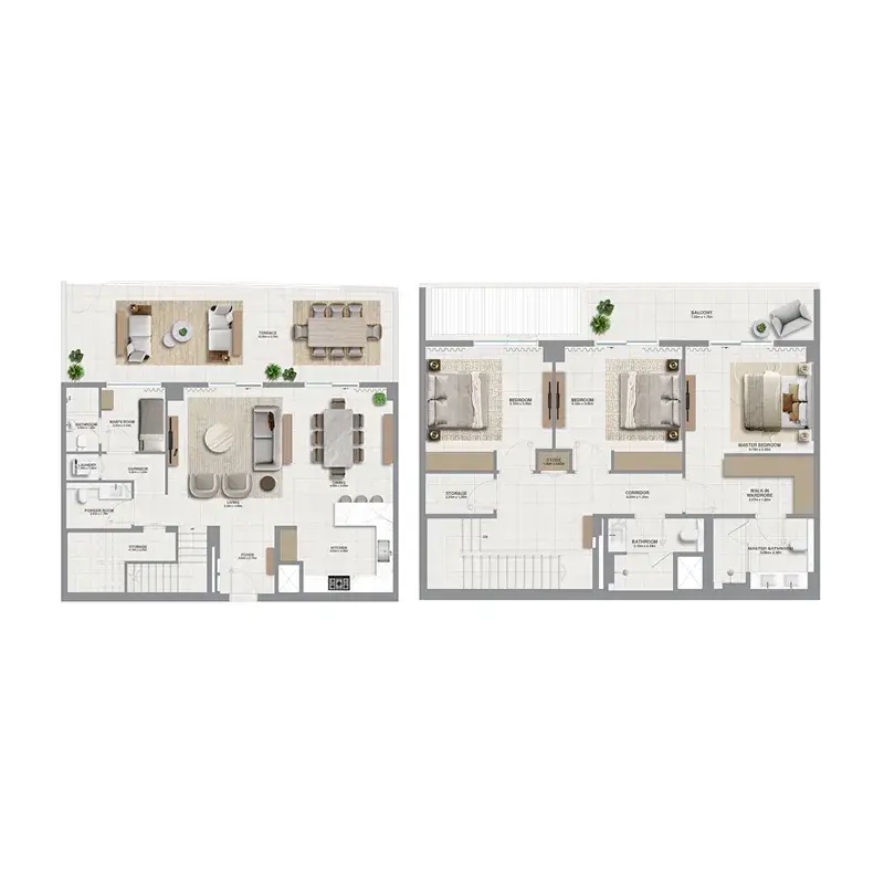 3 Bedrooms townhouse - Golf Meadow floor plan