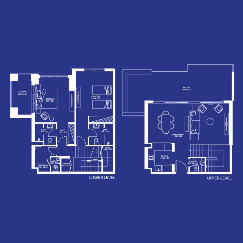 2 bedroom floor plan