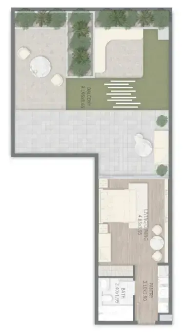 Studio apartments - Stamn One floor plan