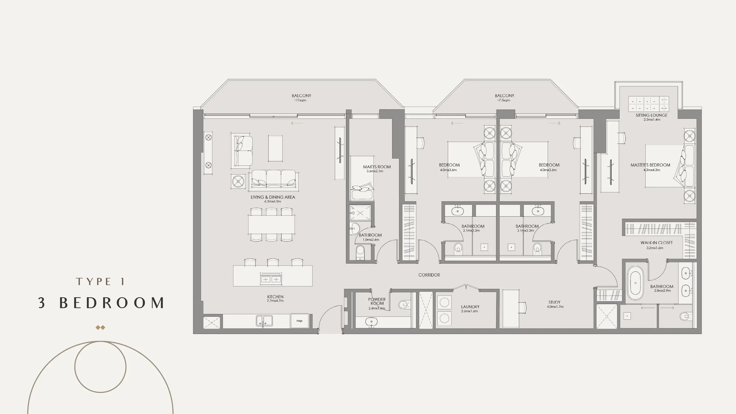 Type 1 floor plan