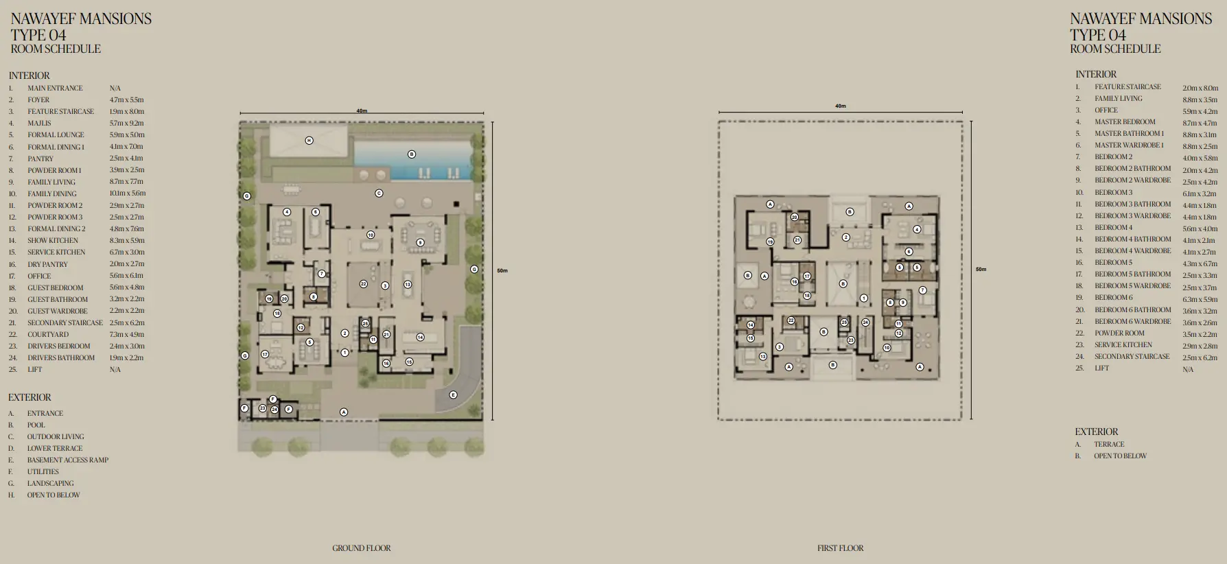 Type 4 Mansions floor plan