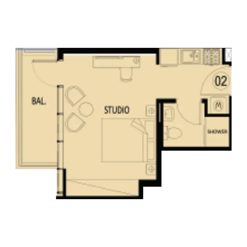 Studio apartments - Elbrus floor plan