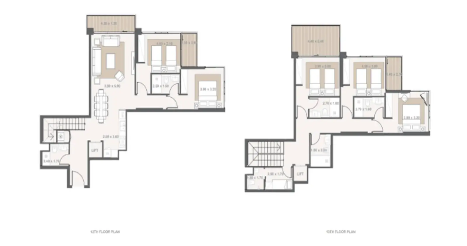 Type A1203 floor plan