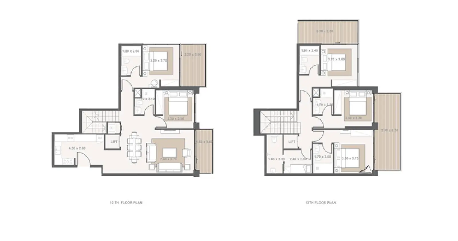 Type B1205 floor plan