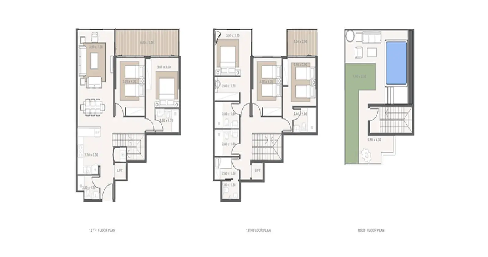 Type B1206 floor plan