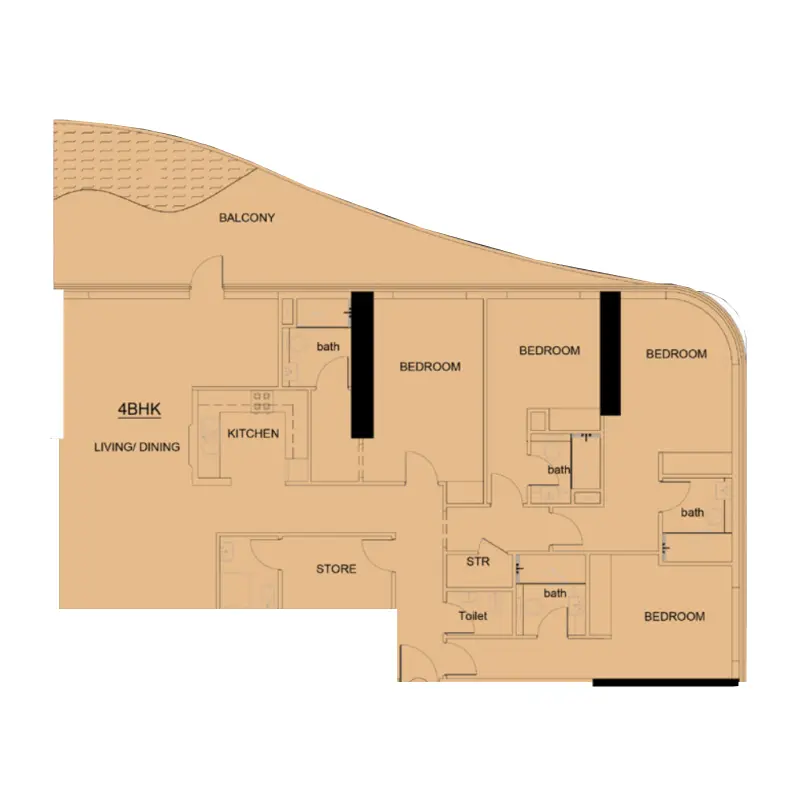 4 bedroom floor plan