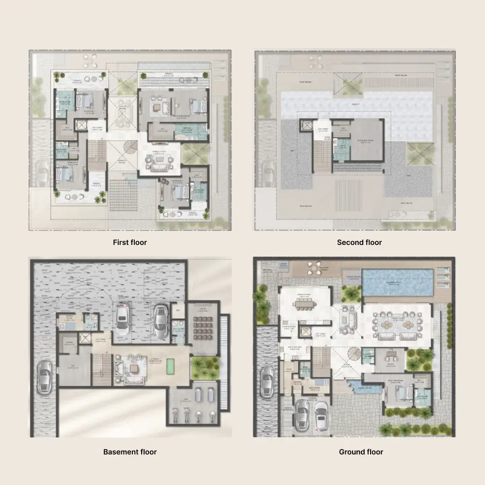 6 bedroom floor plan