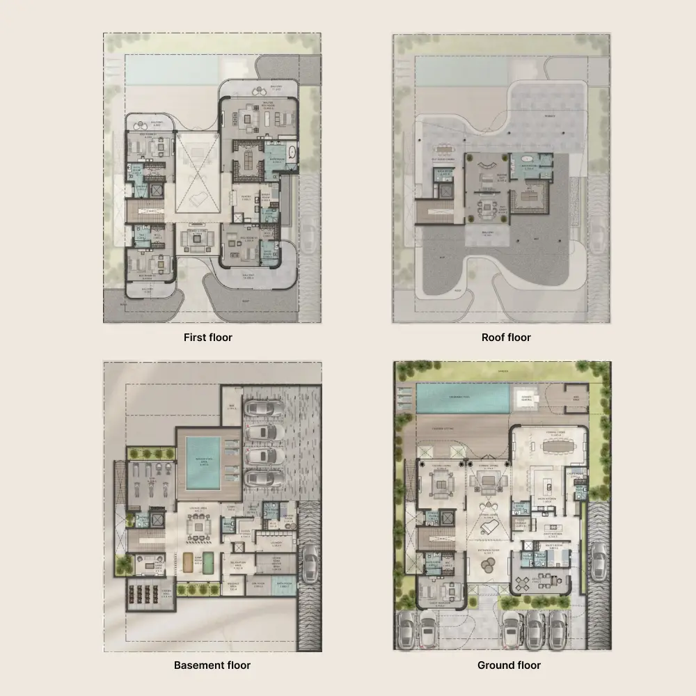 7 bedroom floor plan