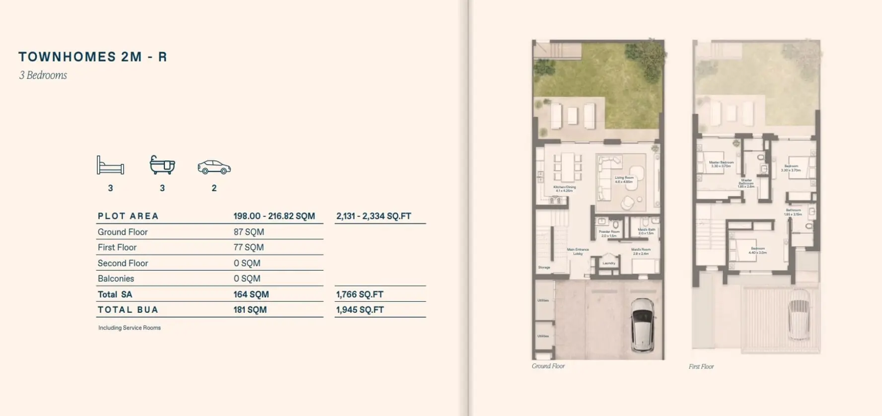 Townhouse 2M-R floor plan