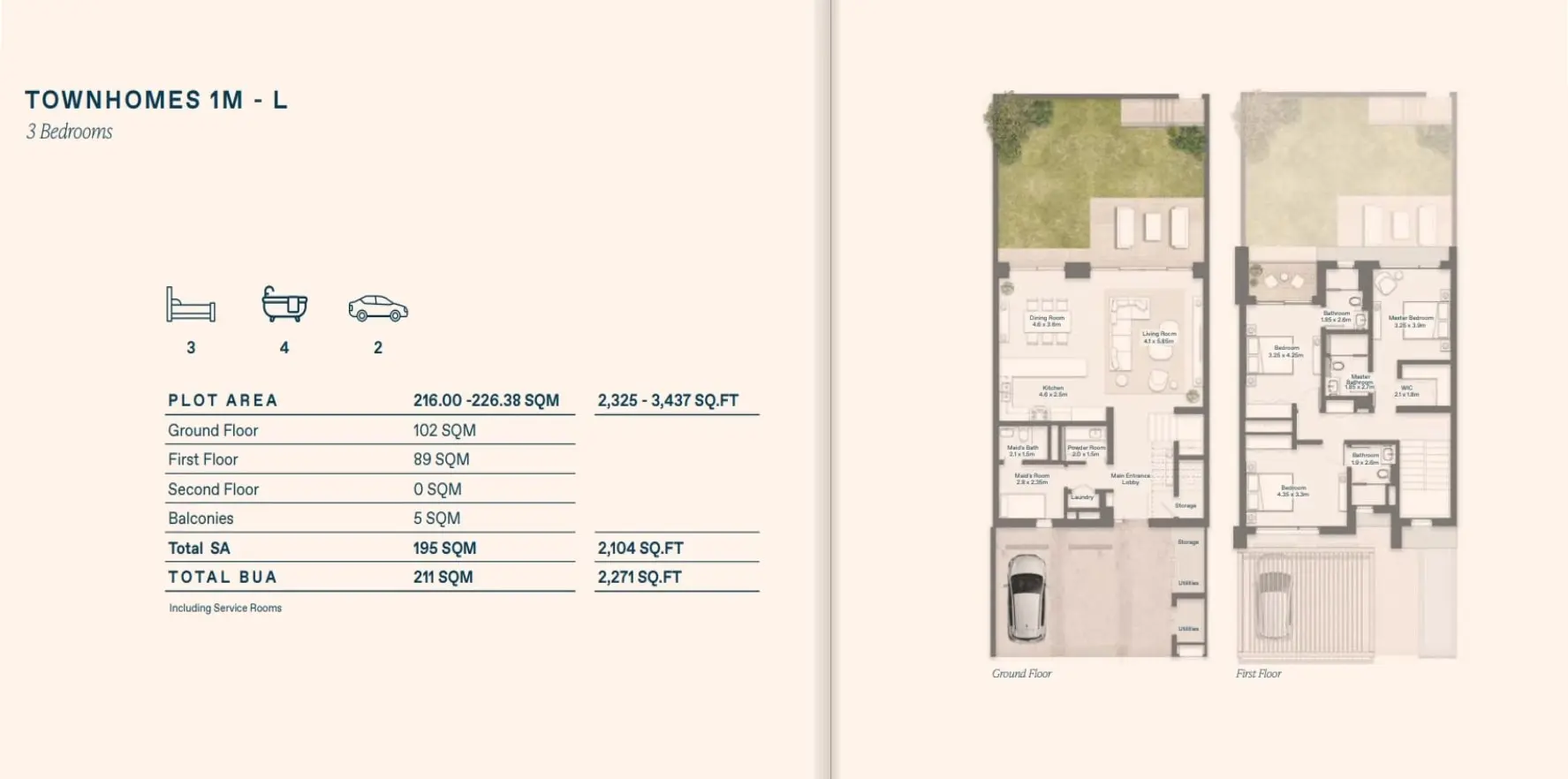 Townhouse 1M-L floor plan