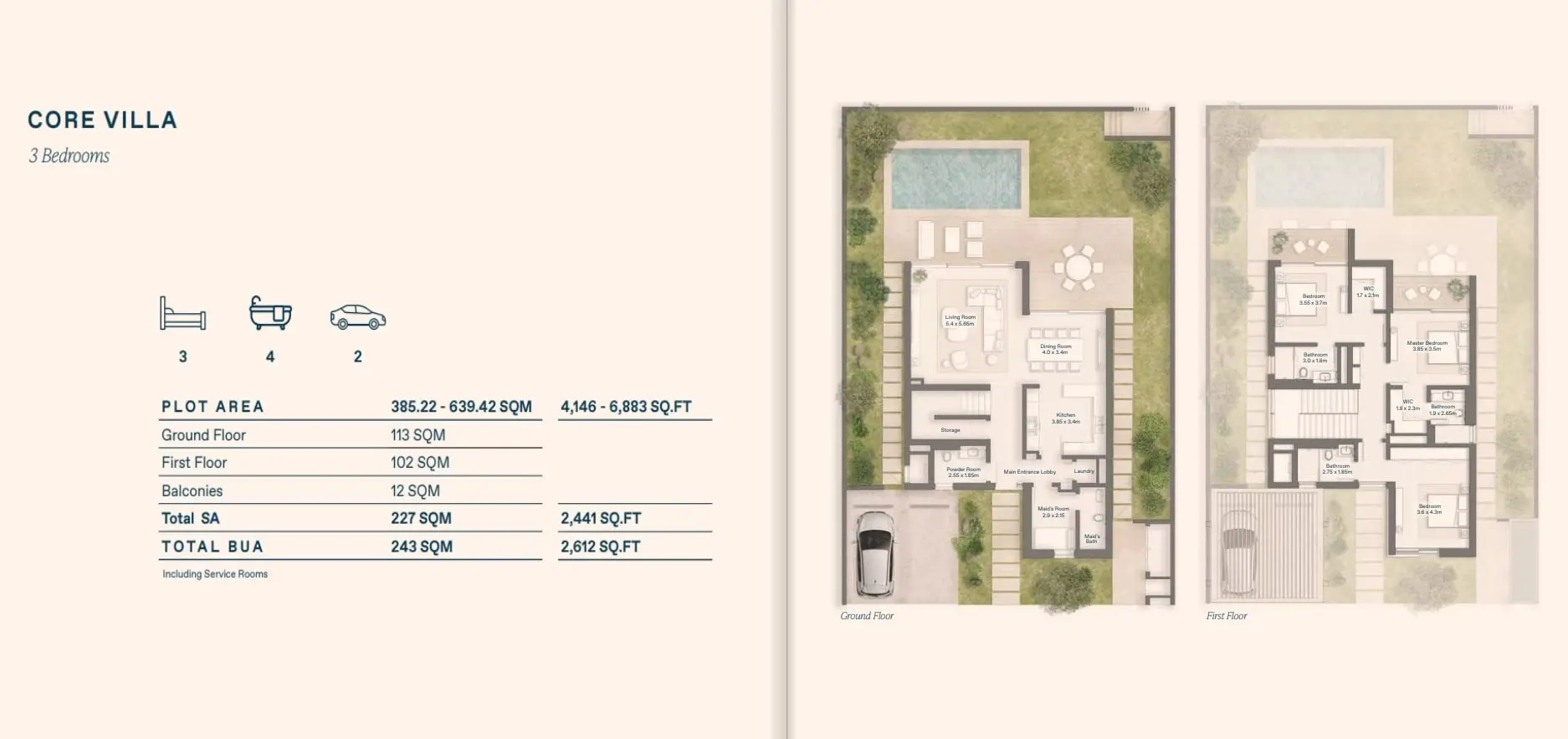 Core Villas floor plan