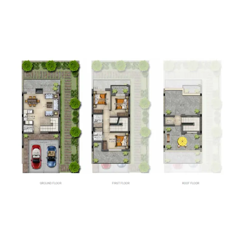 3 bedroom floor plan
