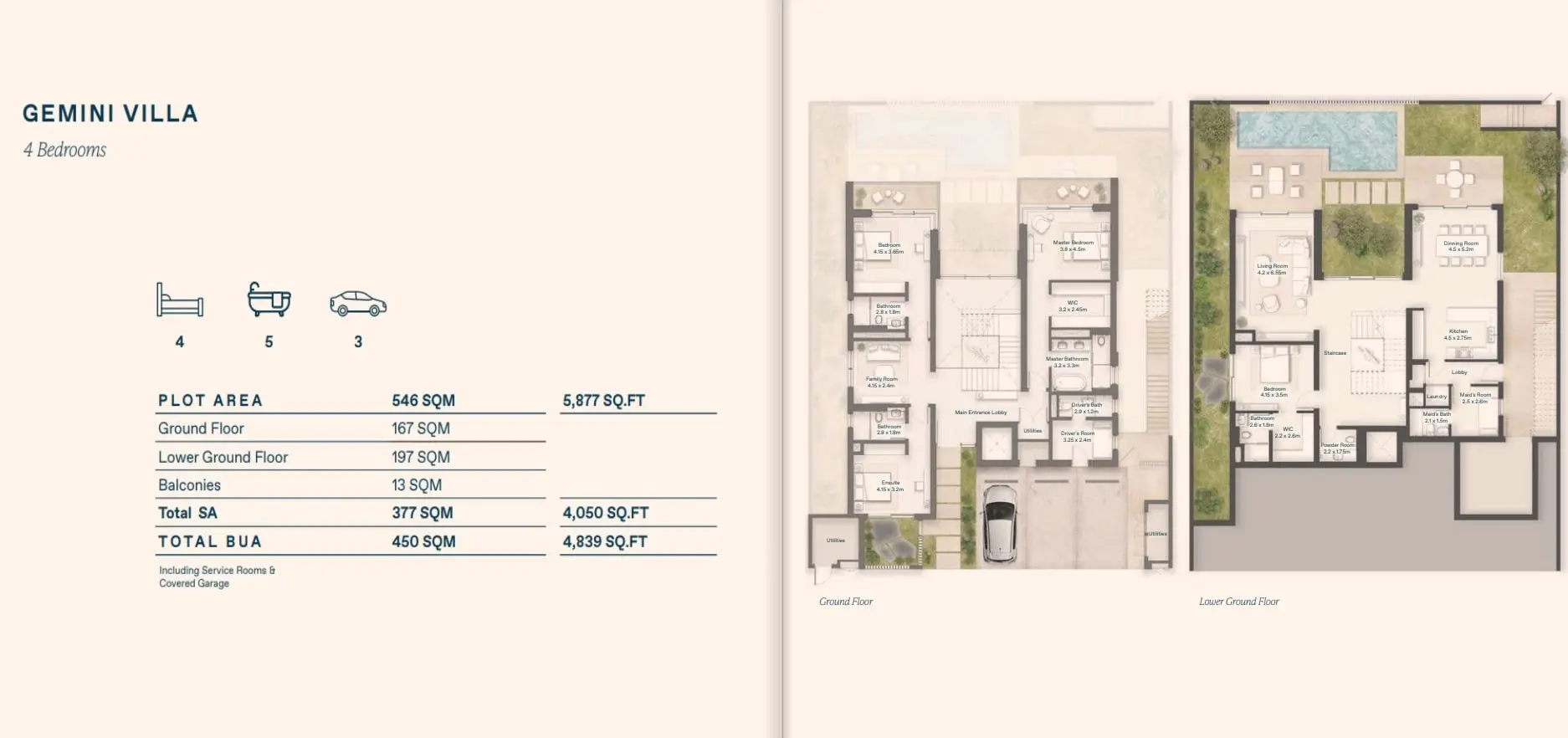 Gemini Villa floor plan
