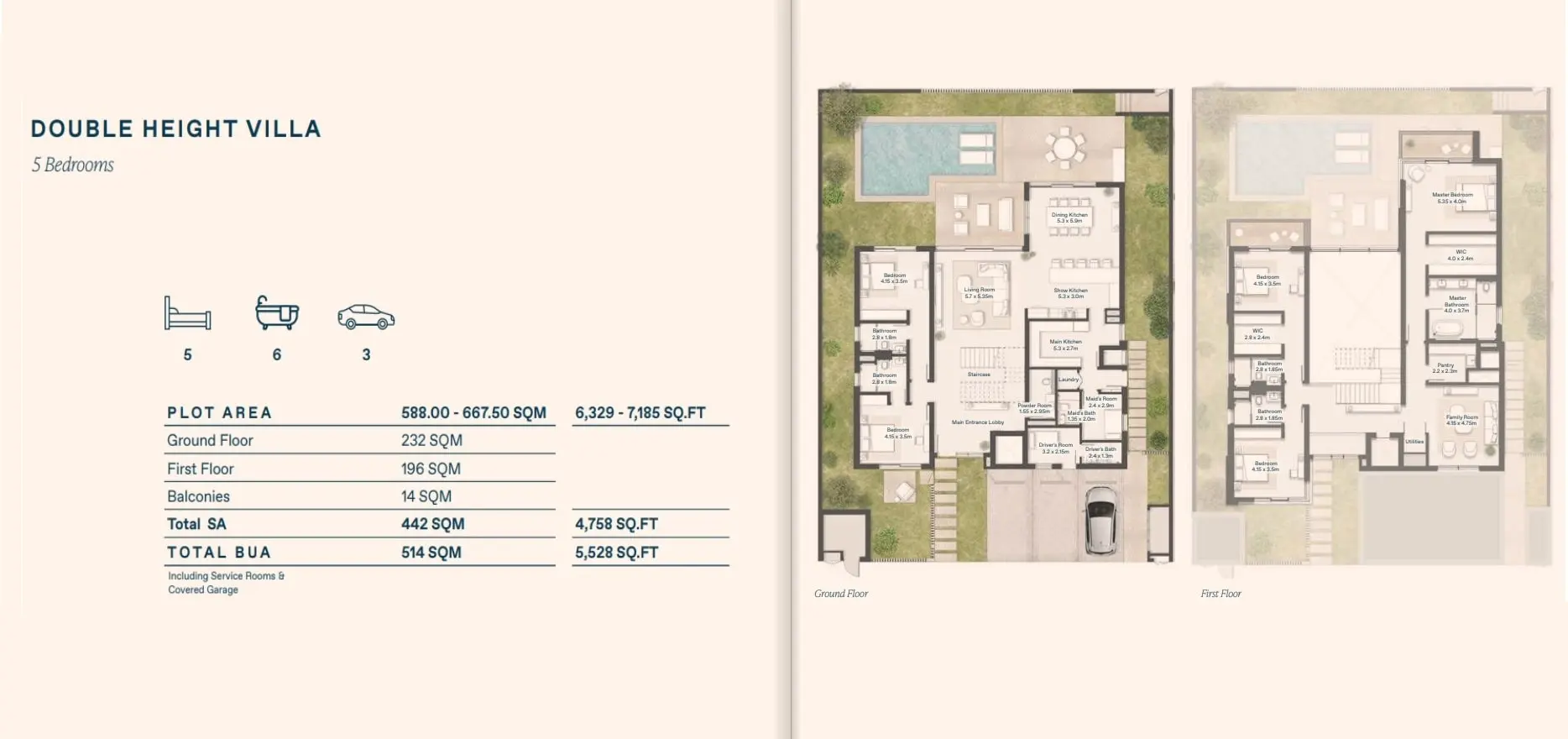 Double Height floor plan