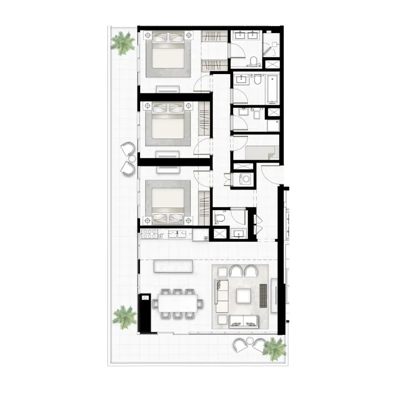 3 bedroom floor plan